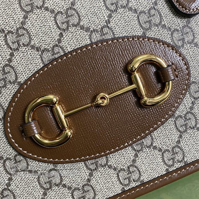 Gucci专柜新款女包, 古驰迷你马衔扣印花手袋 Gucci手提肩背斜挎包 645453  gdj1681